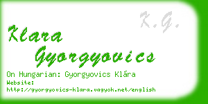 klara gyorgyovics business card